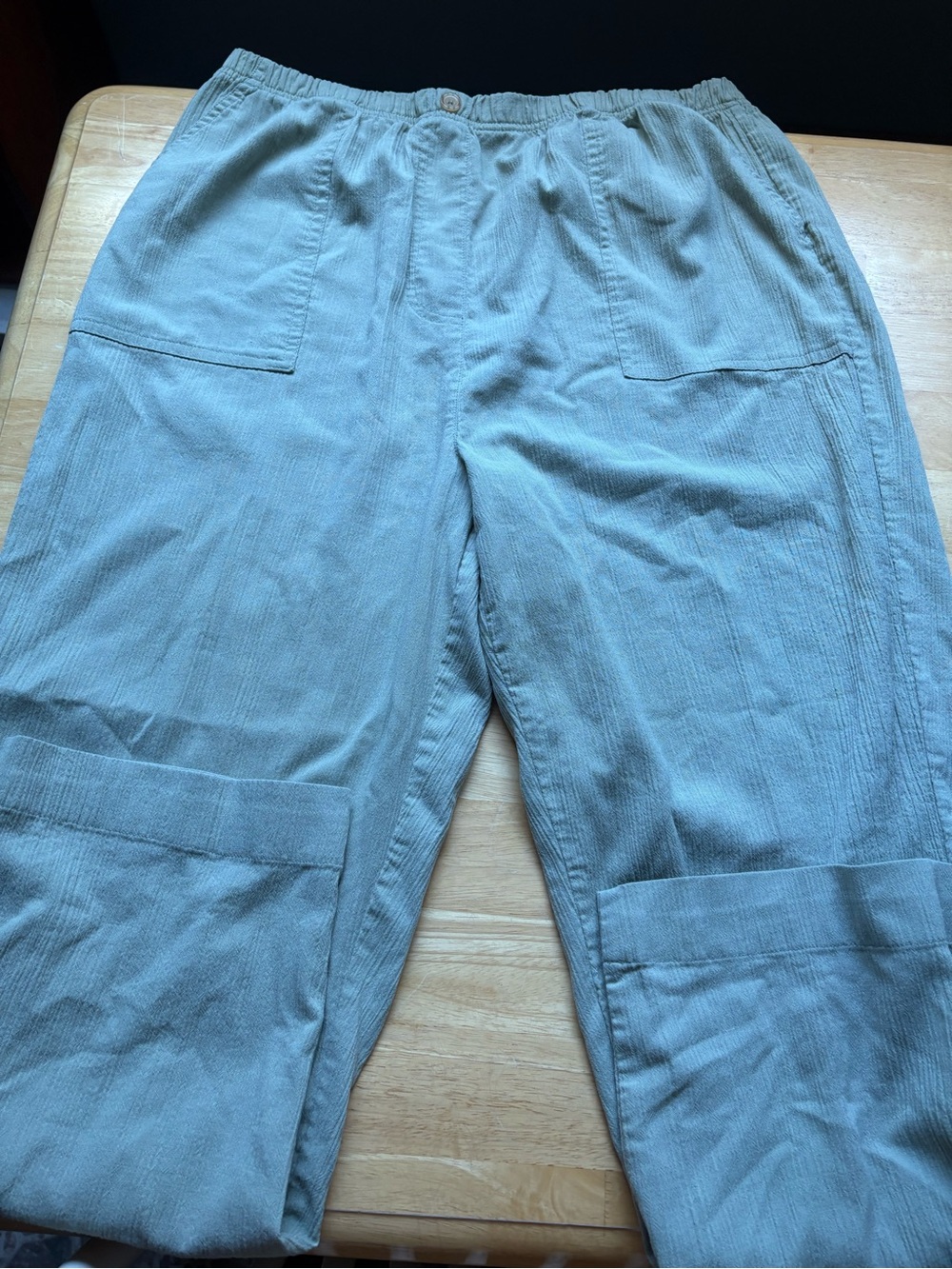 Men's Casual Cotton Blend Drawstring Pants - Light Gray